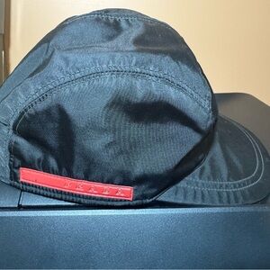 Prada Black Cap with Red Accent